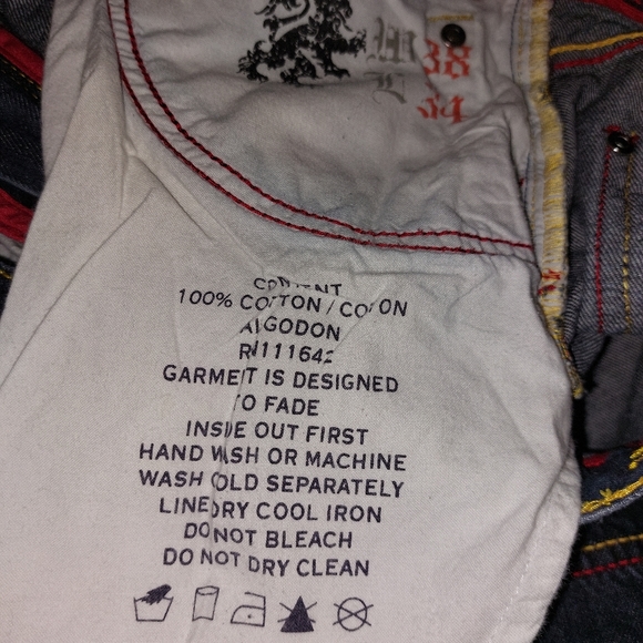 COOGI ARTSY EMBROIDERED MENS DARK WASH JEANS EUC!! - Picture 8 of 15